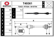 T49361 EAI hnací hriadeľ T49361 EAI