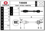 T49409 EAI hnací hriadeľ T49409 EAI