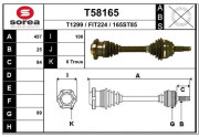 T58165 EAI hnací hriadeľ T58165 EAI