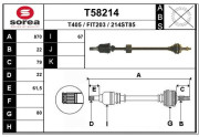 T58214 EAI hnací hriadeľ T58214 EAI