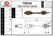 T58238 EAI hnací hriadeľ T58238 EAI