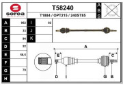 T58240 EAI hnací hriadeľ T58240 EAI