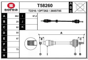 T58260 EAI hnací hriadeľ T58260 EAI