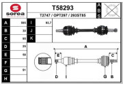 T58293 EAI hnací hriadeľ T58293 EAI