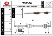 T58366 EAI hnací hriadeľ T58366 EAI