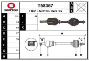 T58367 EAI hnací hriadeľ T58367 EAI