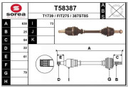 T58387 EAI hnací hriadeľ T58387 EAI