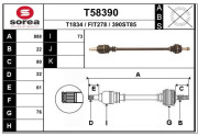 T58390 EAI hnací hriadeľ T58390 EAI