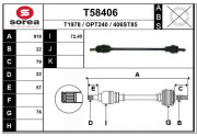 T58406 EAI hnací hriadeľ T58406 EAI