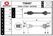 T58407 EAI hnací hriadeľ T58407 EAI