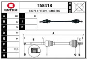 T58418 EAI hnací hriadeľ T58418 EAI