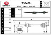 T58438 EAI hnací hriadeľ T58438 EAI