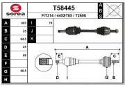 T58445 EAI hnací hriadeľ T58445 EAI