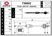 T58602 EAI hnací hriadeľ T58602 EAI