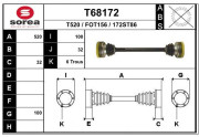 T68172 EAI hnací hriadeľ T68172 EAI