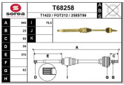 T68258 EAI hnací hriadeľ T68258 EAI