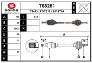 T68281 EAI hnací hriadeľ T68281 EAI