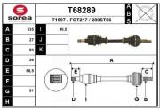 T68289 EAI hnací hriadeľ T68289 EAI