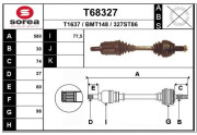 T68327 EAI hnací hriadeľ T68327 EAI