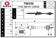 T68330 EAI hnací hriadeľ T68330 EAI
