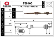 T68400 EAI hnací hriadeľ T68400 EAI