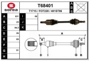 T68401 EAI hnací hriadeľ T68401 EAI