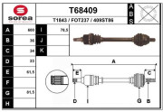 T68409 EAI hnací hriadeľ T68409 EAI