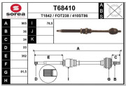 T68410 EAI hnací hriadeľ T68410 EAI