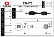 T68475 EAI hnací hriadeľ T68475 EAI