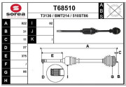 T68510 EAI hnací hriadeľ T68510 EAI
