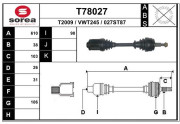 T78027 EAI hnací hriadeľ T78027 EAI