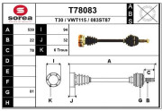 T78083 EAI hnací hriadeľ T78083 EAI