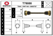 T78088 EAI hnací hriadeľ T78088 EAI