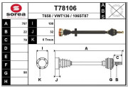 T78106 EAI hnací hriadeľ T78106 EAI