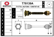 T78139A EAI hnací hriadeľ T78139A EAI