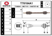 T78184A1 EAI hnací hriadeľ T78184A1 EAI