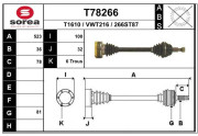 T78266 EAI hnací hriadeľ T78266 EAI