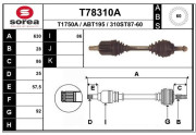 T78310A EAI hnací hriadeľ T78310A EAI