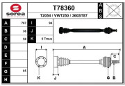 T78360 EAI hnací hriadeľ T78360 EAI