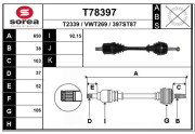 T78397 EAI hnací hriadeľ T78397 EAI