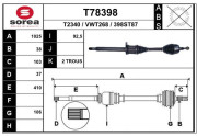 T78398 EAI hnací hriadeľ T78398 EAI