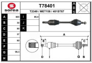 T78401 EAI hnací hriadeľ T78401 EAI