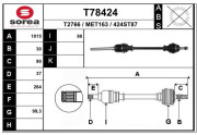 T78424 EAI hnací hriadeľ T78424 EAI