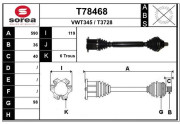 T78468 EAI hnací hriadeľ T78468 EAI