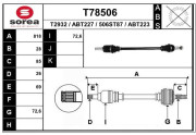 T78506 Hnací hřídel EAI