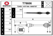 T78606 EAI hnací hriadeľ T78606 EAI