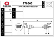 T78665 EAI hnací hriadeľ T78665 EAI
