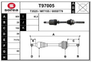 T97005 EAI hnací hriadeľ T97005 EAI