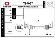 T97027 EAI hnací hriadeľ T97027 EAI