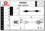 T97051 EAI hnací hriadeľ T97051 EAI